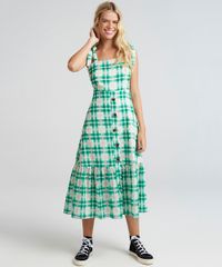 Vestido-Midi-Xadrez-com-Alcas-Verde-9258512-Verde_3