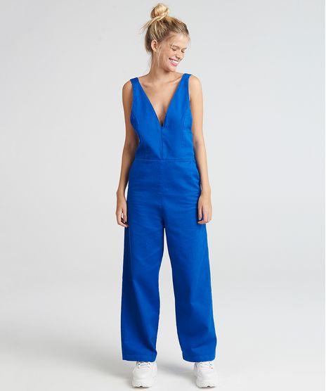 Macacao-de-Sarja-Pantalona-Feminino-Mindset-Longo-Decote-V-Azul-Royal-9387830-Azul_Royal_1