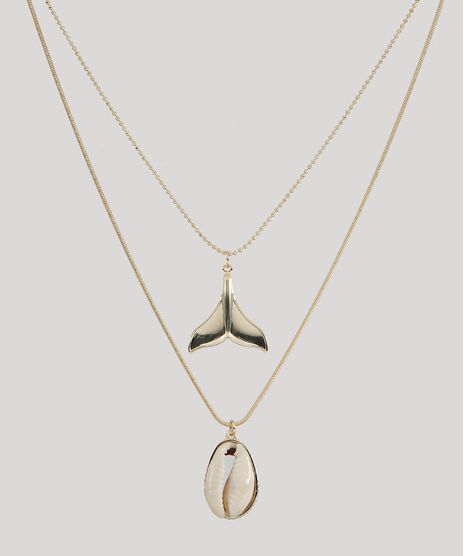 Colar-Duplo-Feminino-Sereia-Buzio-Dourado-9416584-Dourado_1