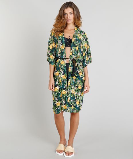 Kimono-Feminino-Blueman-Estampado-Banana-com-Tassel-Preto-9254687-Preto_1