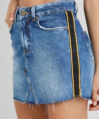 Saia-Jeans-Feminina-Blueman-Faixa-Lateral-Azul-Medio-9331768-Azul_Medio_4