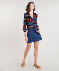 Camisa-Feminina-Canelada-Listrada-com-No-Manga-Longa-Azul-Marinho-9306036-Azul_Marinho_3
