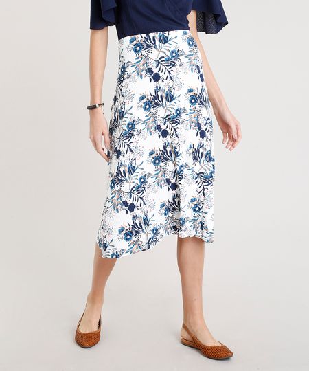 Saia-Midi-Feminina-Canelada-Estampada-Floral-Branca-9293819-Branco_1 Saia-Midi-Feminina-Canelada-Estampada-Floral-Branca-9293819-Branco_1