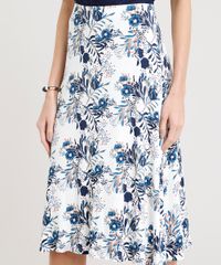 Saia-Midi-Feminina-Canelada-Estampada-Floral-Branca-9293819-Branco_4