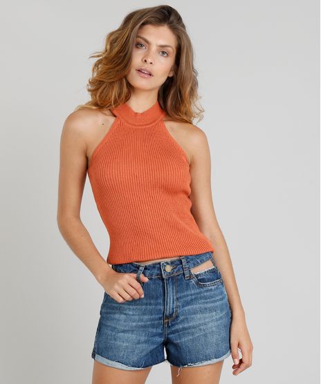 Regata-Feminina-Canelada-Halter-Neck-Blueman-em-Trico-Cobre-9278695-Cobre_1