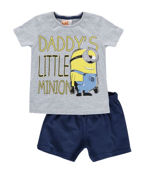 Conjunto-de-Camiseta---Bermuda-Minions-Cinza-Mescla-8279610-Cinza_Mescla_1