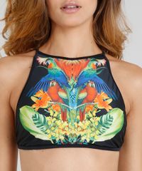 Biquini-Top-Halter-Neck-Blueman-com-Estampa-Araras-Sem-Bojo-Protecao-UV50--Preto-9280550-Preto_4