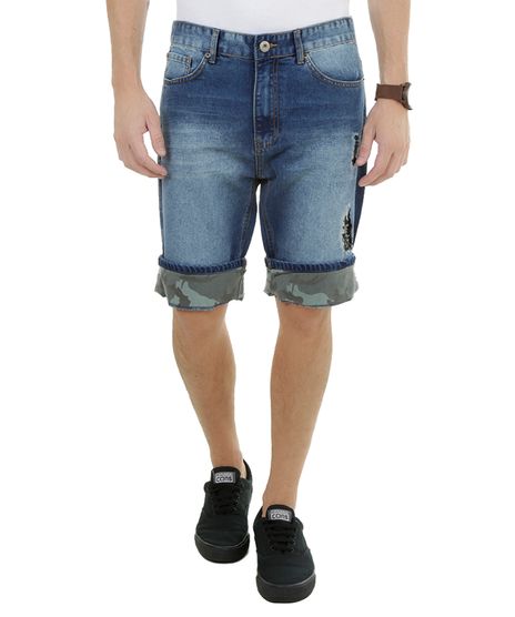 Bermuda-Jeans-Reta-com-Camuflado-Azul-Medio-8254040-Azul_Medio_1