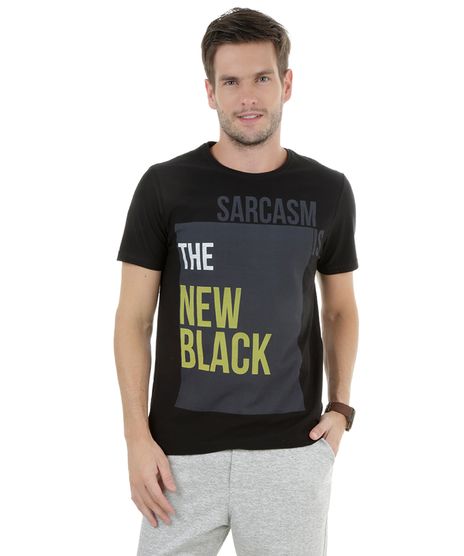Camiseta--Sarcasm-is-the-new-black--Preta-8269941-Preto_1
