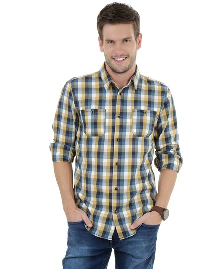 Camisa-Xadrez-Amarela-8185316-Amarelo_1 Camisa-Xadrez-Amarela-8185316-Amarelo_1