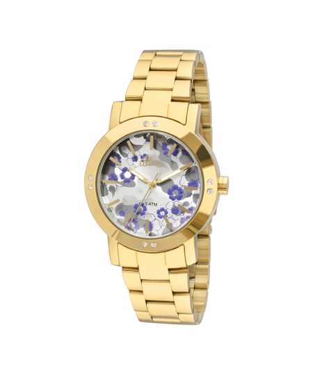 Relógio Allora Feminino Camoflower AL2036FFQ/4C - Dourado Menor preço em Relógio Allora Feminino Camoflower AL2036FFQ/4C - Dourado