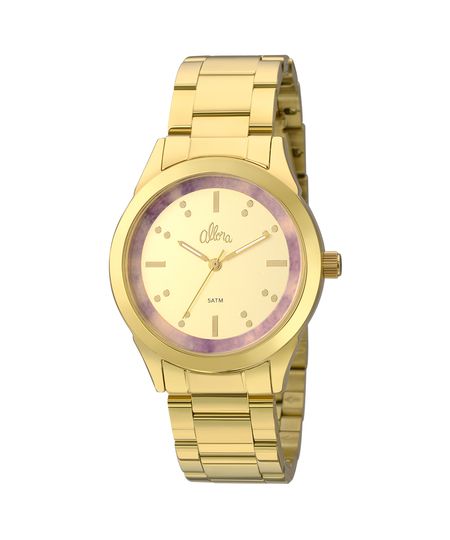 Kit Relógio Allora feminino Marmorizados AL2035FKJ/K4N - Dourado Menor preço em Kit Relógio Allora feminino Marmorizados AL2035FKJ/K4N - Dourado