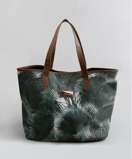 Bolsa-de-Praia-Agua-de-Coco-Shopper-em-Lona-Estampada-Palmeira-Verde-Escuro-9341751-Verde_Escuro_1