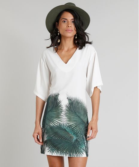 Vestido-Feminino-Curto-Agua-de-Coco-com-Estampa-Palmeira-e-Faixa-para-Amarrar-Manga-Curta-Off-White-9254207-Off_White_1