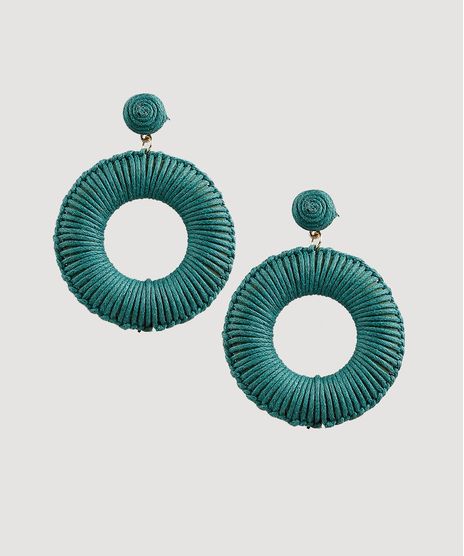 Brinco-Feminino-Agua-de-Coco-com-Argola-Encapada-Verde-Escuro-9281020-Verde_Escuro_1
