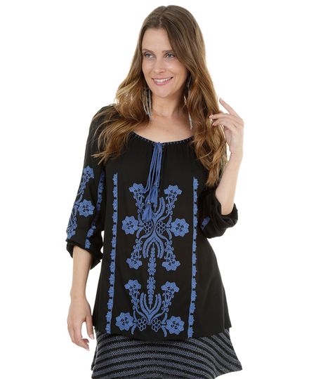 Blusa-com-Bordado-Ateen-Preta-8140554-Preto_1 Blusa-com-Bordado-Ateen-Preta-8140554-Preto_1