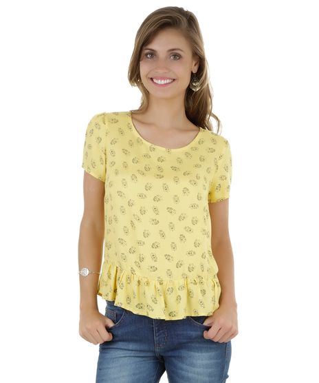 Blusa-Estampada-de-Robos-Amarela-8181441-Amarelo_1