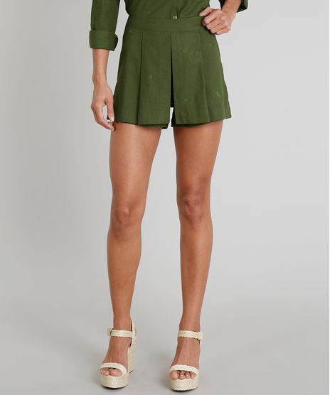 Short-Saia-Feminino-Agua-de-Coco-em-Linho-Bordado-de-Coqueiros-Verde-Escuro-9254201-Verde_Escuro_1
