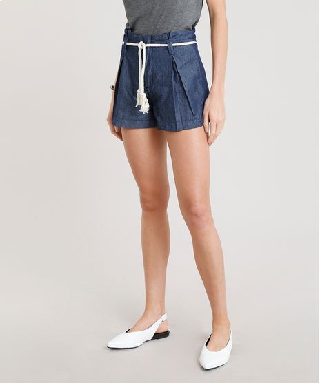 Short-Jeans-Feminino-Clochard-com-Cinto-Corda-Azul-Escuro-9365647-Azul_Escuro_1
