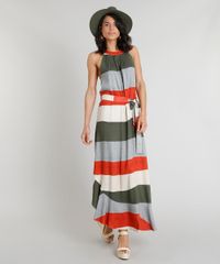 Vestido-Feminino-Longo-Halter-Neck-Agua-de-Coco-Estampado-Listrado-com-Faixa-para-Amarrar-Verde-Escuro-9254204-Verde_Escuro_1