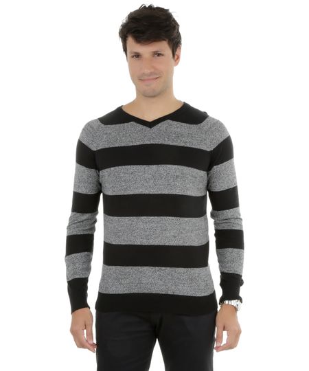 Sueter-em-Trico-Listrado-Preto-8178620-Preto_1 Sueter-em-Trico-Listrado-Preto-8178620-Preto_1
