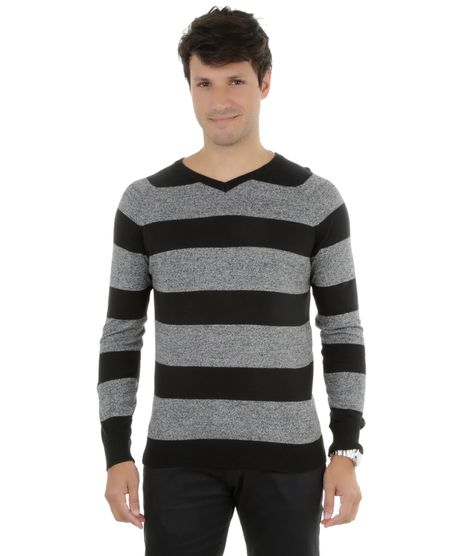 Sueter-em-Trico-Listrado-Preto-8178620-Preto_1