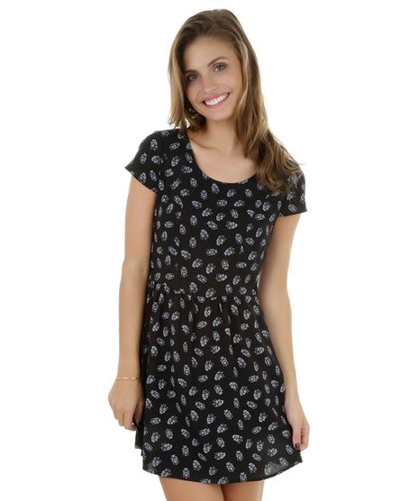 Vestido-Estampado-de-Robos-Preto-8200160-Preto_1