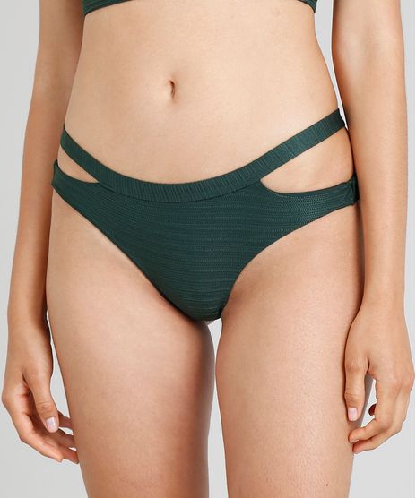 Biquini-Calcinha-Tanga-Feminina-Cia--Maritima-Texturizado-com-Vazados-Laterais-com-Protecao-UV50--Verde-Escuro-9276718-Verde_Escuro_1