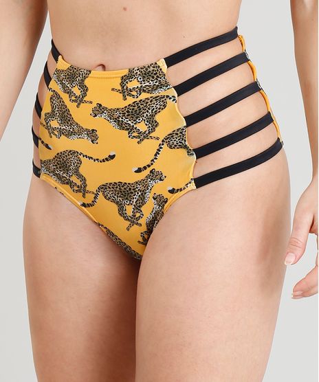 Biquini-Calcinha-Hot-Pant-Triya-Estampado-Leopardo-com-Tiras-Protecao-UV50--Mostarda-9277537-Mostarda_1