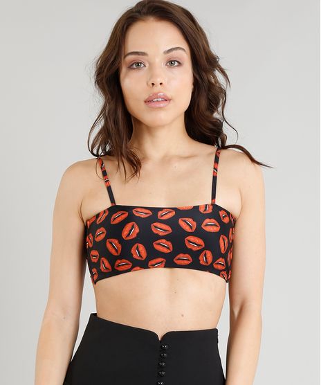 Biquini-Top-Faixa-Triya-Estampado-Bocas-com-Bojo-Removivel-com-Protecao-UV50--Preto-9277236-Preto_1