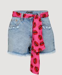 Short-Jeans-Feminino-Triya-Vintage-com-Lenco-Estampado-Bocas-Azul-Claro-9331784-Azul_Claro_5