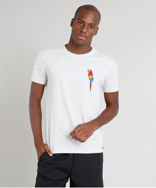 Camiseta-Masculina-Blueman-Arara-Manga-Curta-Gola-Careca-Cinza-Mescla-Claro-9282656-Cinza_Mescla_Claro_1