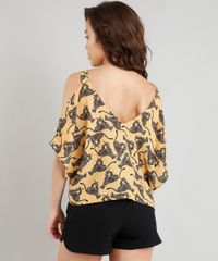 Blusa-Ampla-Feminina-Triya-Estampada-Leopardo-Open-Shoulder-Manga-Curta-Mostarda-9258649-Mostarda_3