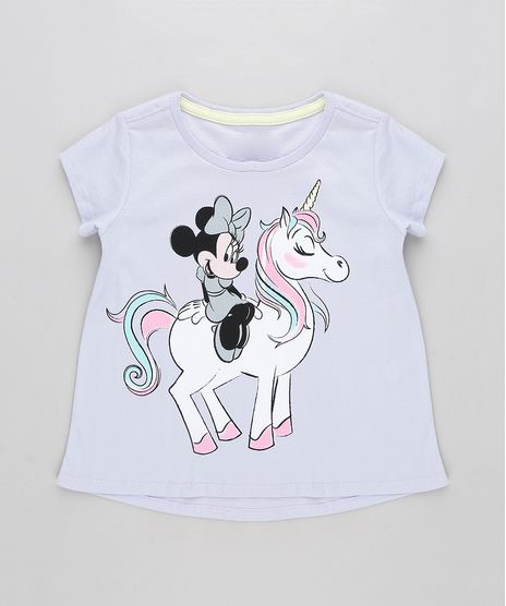 Blusa-Infantil-Minnie-com-Unicornio-Manga-Curta-Decote-Redondo-Lilas-9313327-Lilas_1