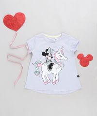 Blusa-Infantil-Minnie-com-Unicornio-Manga-Curta-Decote-Redondo-Lilas-9313327-Lilas_2
