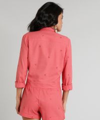 Camisa-Feminina-Agua-de-Coco-Cropped-em-Linho-Bordada-de-Coqueiros-Manga-Longa-Coral-9254744-Coral_3