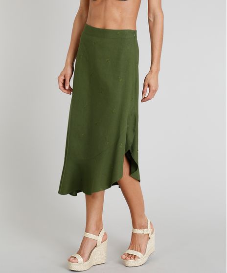 Saia-Midi-Feminina-Agua-de-Coco-Assimetrica-em-Linho-Bordado-de-Coqueiros-Verde-Escuro-9254202-Verde_Escuro_1
