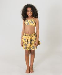 Saia-Infantil-Triya-Estampada-Leopardo-com-Protecao-UV50--Mostarda-9285610-Mostarda_2