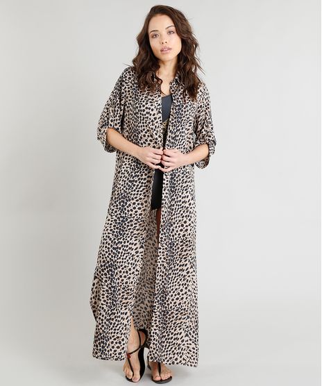 Chemise-Longo-Feminino-Triya-Estampado-Animal-Print-Manga-Curta-Bege-9258651-Bege_1