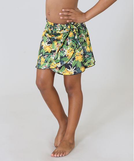 Saia-Infantil-Blueman-Estampada-Banana-com-Protecao-UV50--Preta-9285585-Preto_1