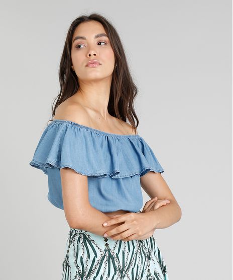 Blusa-Jeans-Feminina-Cia--Maritima-Cropped-Ciganinha-Azul-Medio-9331775-Azul_Medio_1