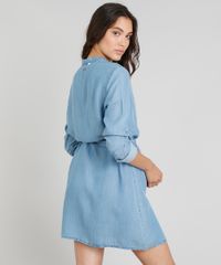 Chemise-Jeans-Feminina-Cia--Maritima-Manga-Longa-com-Faixa-da-Amarrar-Azul-Medio-9331777-Azul_Medio_3