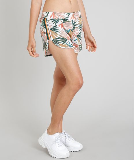 Short-Feminino-Running-Cia--Maritima-Esportivo-Estampado-Folhagem-Off-White-9264403-Off_White_1