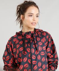 Jaqueta-Corta-Vento-Feminina-Triya-Estampada-Bocas-com-Capuz-Preta-9266359-Preto_4