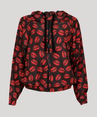 Jaqueta-Corta-Vento-Feminina-Triya-Estampada-Bocas-com-Capuz-Preta-9266359-Preto_5