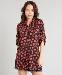 Chemise-Feminino-Triya-Estampado-Bocas-Manga-Curta-Preta-9258646-Preto_1