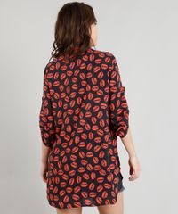 Chemise-Feminino-Triya-Estampado-Bocas-Manga-Curta-Preta-9258646-Preto_3