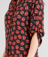 Chemise-Feminino-Triya-Estampado-Bocas-Manga-Curta-Preta-9258646-Preto_4