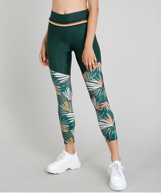 Calca-Legging-Esportiva-Cia--Maritima-Estampada-Folhagem-Verde-Escuro-9273941-Verde_Escuro_1