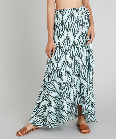 Saia-Longa-Envelope-Feminina-Cia--Maritima-com-Amarracao-Verde-Claro-9274374-Verde_Claro_1